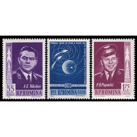 1962 - Cosmonautica, primul zbor in grup, serie neuzata