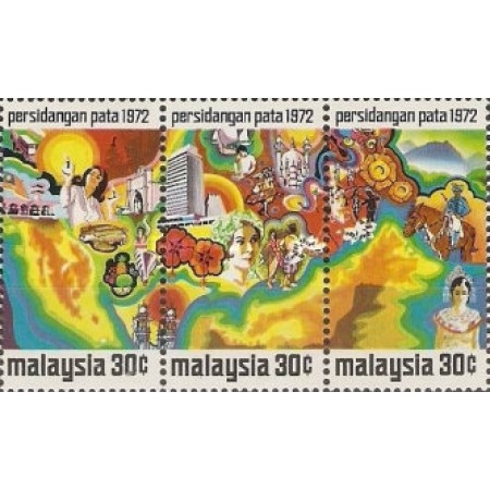 Malaysia 1972 - Turism, triptic neuzat Malaysia 1972 - Turism, triptic neuzat