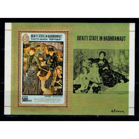 QUAITI STATE IN HADHRAMAUT 1967 - picturi Renoir, colita neuzata