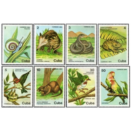 Cuba 1984 - Fauna, animale, pasari, serie neuzata Cuba 1984 - Fauna, animale, pasari, serie neuzata