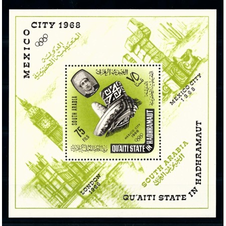 QUAITI STATE IN HADHRAMAUT 1966 - JO Mexic, colita neuzata
