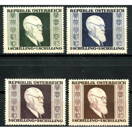 Austria 1946 - Karl Renner, serie neuzata Austria 1946 - Karl Renner, serie neuzata
