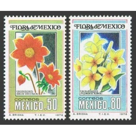 Mexic 1978 - Flori, serie neuzata