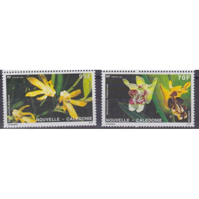 New Caledonia 1991 - Flori, orhidee, serie neuzata New Caledonia 1991 - Flori, orhidee, serie neuzata