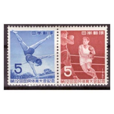 Japonia 1957 - Sport, serie neuzata Japonia 1957 - Sport, serie neuzata