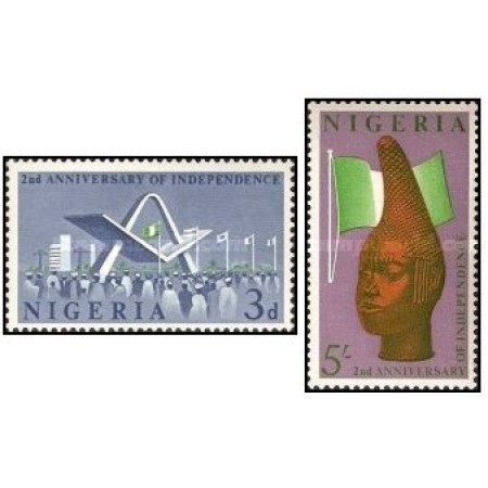 Nigeria 1962 - Aniversarea Independentei, serie neuzata Nigeria 1962 - Aniversarea Independentei, serie neuzata