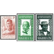 Nigeria 1964 - Aniversarea Republicii, personalitati, serie neuz