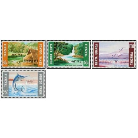 Tanzania-Kenya-Uganda 1966 - Turism, serie neuzata Tanzania-Kenya-Uganda 1966 - Turism, serie neuzata