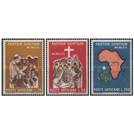 Vatican 1969 - Vizita Papei in Uganda, serie neuzata Vatican 1969 - Vizita Papei in Uganda, serie neuzata