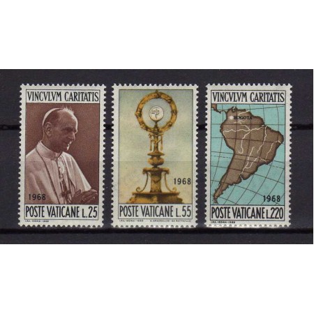 Vatican 1968 - Bogota Congress, serie neuzata Vatican 1968 - Bogota Congress, serie neuzata