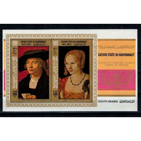 Kathiri State 1968 - Picturi, pictori germani, bloc neuzat