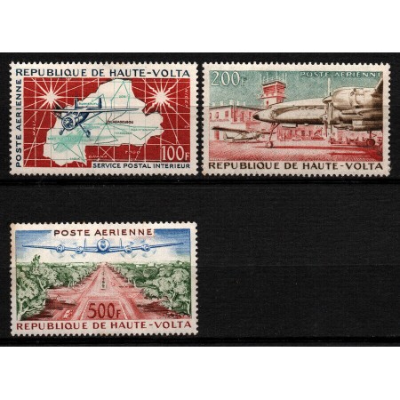 Haute Volta 1961 - avioane, aeroportul Ouagadougou, serie neuzat Haute Volta 1961 - avioane, aeroportul Ouagadougou, serie neuzat