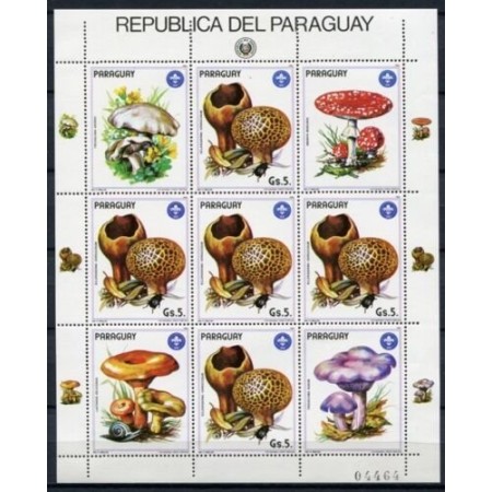 Paraguay 1985 - Ciuperci, KLB neuzat Paraguay 1985 - Ciuperci, KLB neuzat