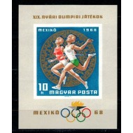 Ungaria 1968 - Jocurile Olimpice Mexic, sport, colita nedantelata neuzata