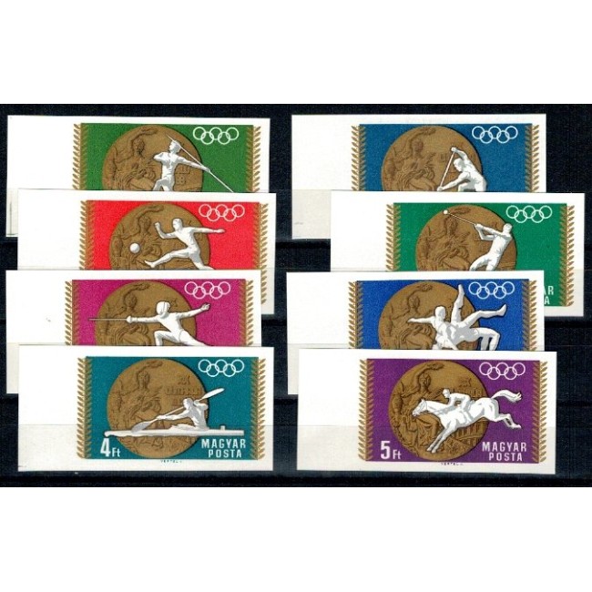 Ungaria 1969 - Jocurile Olimpice Mexic medalii, serie nedantelata neuzata