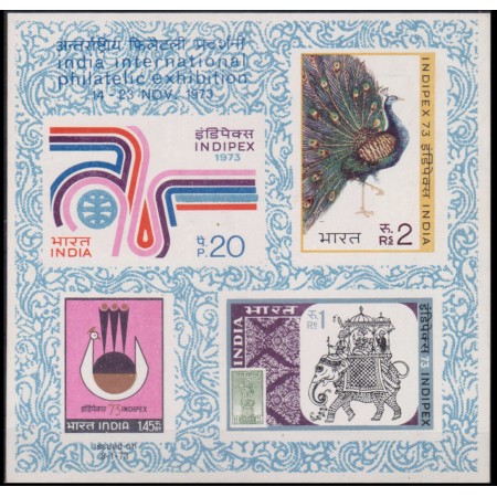 India 1973 - expo filatelic New Delhi, bloc neuzat India 1973 - expo filatelic New Delhi, bloc neuzat