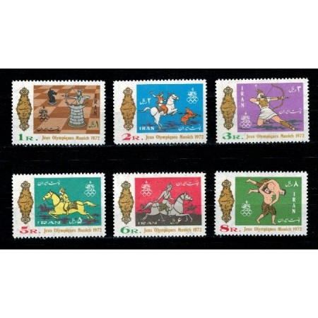 Iran 1972 - Jocurile Olimpice, sport, serie neuzata Iran 1972 - Jocurile Olimpice, sport, serie neuzata