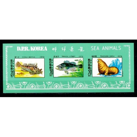 DPR Korea 1979 - Fauna marina, animale, KLB ndt neuzat DPR Korea 1979 - Fauna marina, animale, KLB ndt neuzat