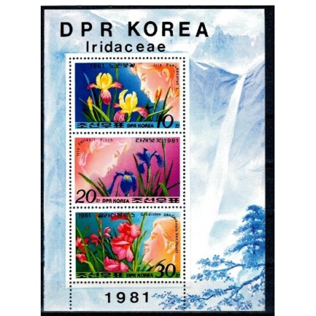 DPR Korea 1981 - Flori, KLB neuzat DPR Korea 1981 - Flori, KLB neuzat