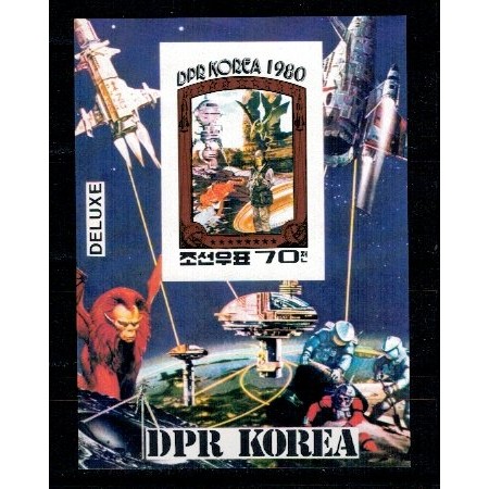 DPR Korea 1980 - Cosmonautica, colita ndt neuzata DPR Korea 1980 - Cosmonautica, colita ndt neuzata