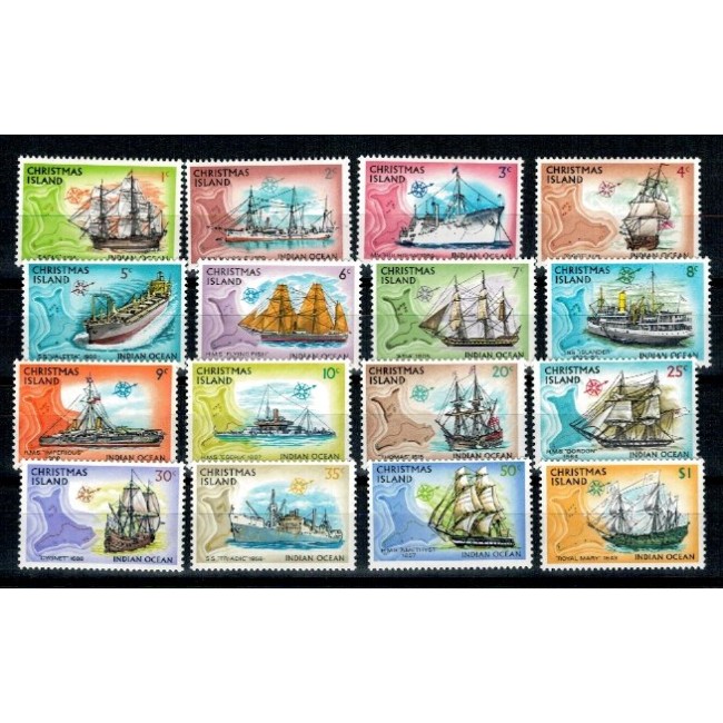 Christmas Island 1972 - Vapoare, serie neuzata