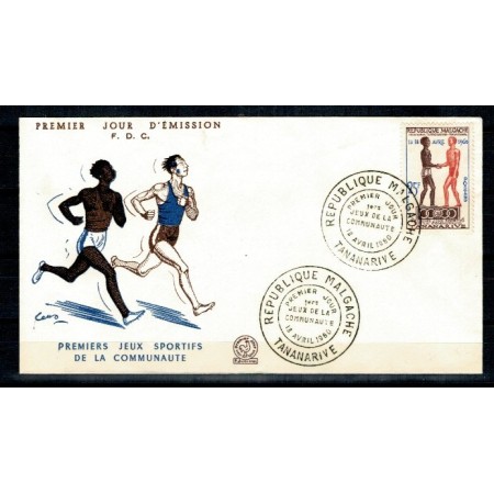 Rep. Malgache 1960 - Sport, plic prima zi Rep. Malgache 1960 - Sport, plic prima zi