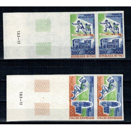 Mali 1972 - Sport, Mi318-319B perechi ndt neuzate Mali 1972 - Sport, Mi318-319B perechi ndt neuzate
