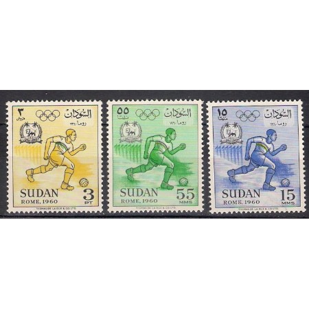 Sudan 1960 - Jocurile Olimpice Roma, sport, serie neuzata Sudan 1960 - Jocurile Olimpice Roma, sport, serie neuzata