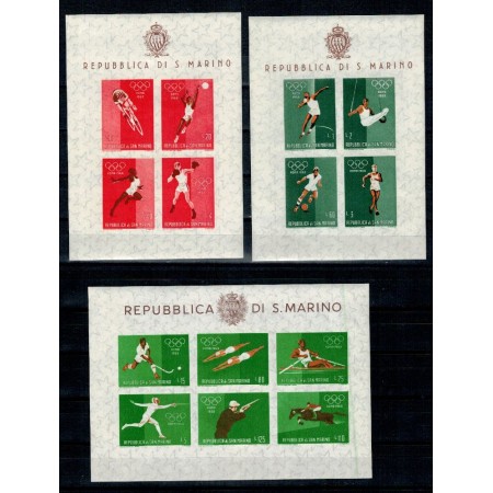San Marino 1960 - JO Roma, blocuri nestampilate San Marino 1960 - JO Roma, blocuri nestampilate