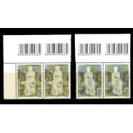 Ungaria 2003 - Ziua Marcii Postale, pereche cu cod de bare neuza