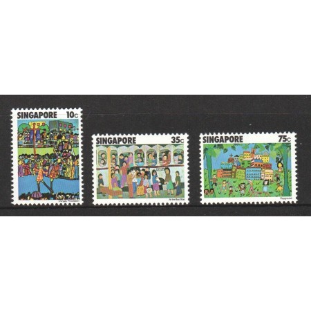 Singapore 1977 - Desene de copii, serie neuzata Singapore 1977 - Desene de copii, serie neuzata