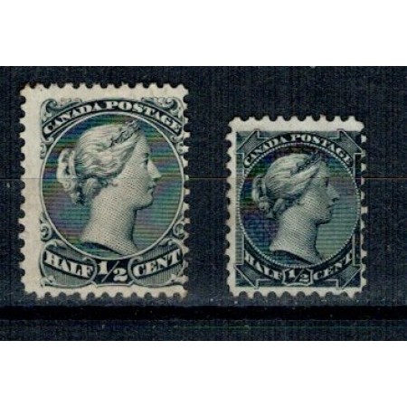 Canada 1868-1882 - Mi 16, Mi 25A nestampilate Canada 1868-1882 - Mi 16, Mi 25A nestampilate
