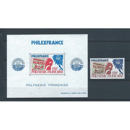 Polinezia Franceza 1982 - Expo Philexfrance, serie+colita neuzat Polinezia Franceza 1982 - Expo Philexfrance, serie+colita neuzat