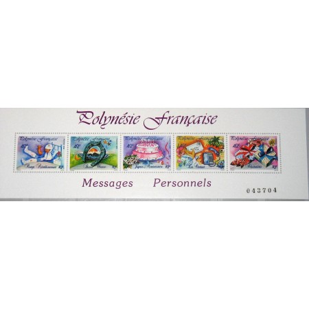 Polinezia Franceza 1989 - Greetings stamps bloc neuzat Polinezia Franceza 1989 - Greetings stamps bloc neuzat