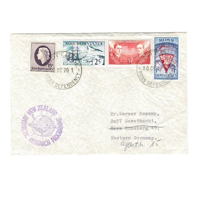 Ross Dependency 1970 - Plic circulat cu seria Mi5-8 Ross Dependency 1970 - Plic circulat cu seria Mi5-8