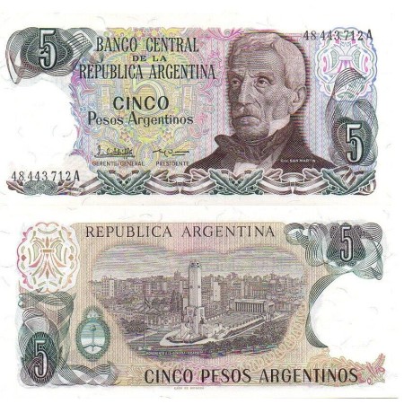 Argentina 1983-1984 - 5 pesos UNC Argentina 1983-1984 - 5 pesos UNC