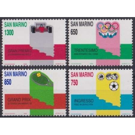 San Marino 1989 - Sport, serie neuzata San Marino 1989 - Sport, serie neuzata