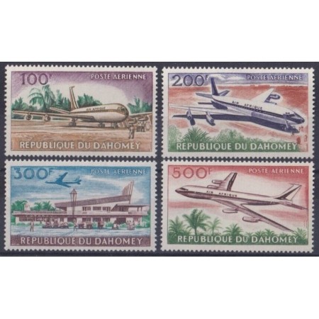 Benin (Dahomey) 1963 - Avioane, aeroport, serie neuzata Benin (Dahomey) 1963 - Avioane, aeroport, serie neuzata