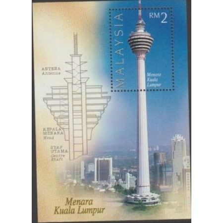 Malaysia 1996 - Menara Kuala Lumpur, colita neuzata Malaysia 1996 - Menara Kuala Lumpur, colita neuzata