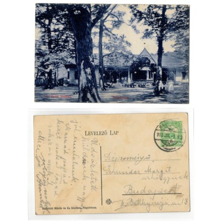 Baia Mare 1912 - Parc, restaurant,  ilustrata circulata Baia Mare 1912 - Parc, restaurant,  ilustrata circulata