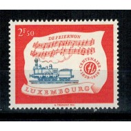 Luxemburg 1959 - Centenarul cailor ferate, locomotiva, neuzat