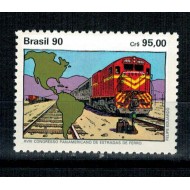 Brazilia 1990 - Locomotiva, cai ferate, neuzat