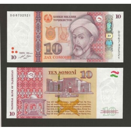 Tadjikistan 2021 - 10 somoni UNC
