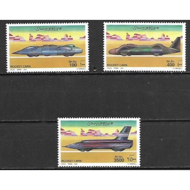 Somalia 2001 - Rocket cars, masini, serie neuzata
