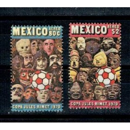 Mexic 1970 - Campionatul Mondial de fotbal, serie neuzata Mexic 1970 - Campionatul Mondial de fotbal, serie neuzata