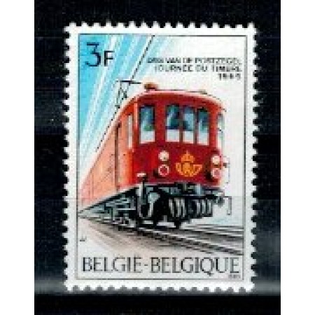Belgia 1969 - Tren, ziua marcii postale, neuzat Belgia 1969 - Tren, ziua marcii postale, neuzat