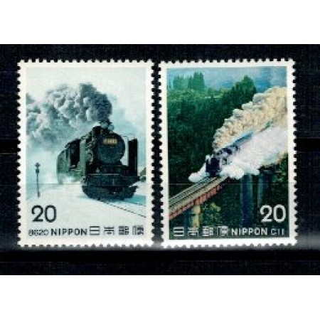 Japonia 1975 - Locomotive (III), serie neuzata Japonia 1975 - Locomotive (III), serie neuzata