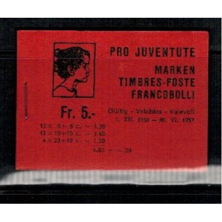 Elvetia 1956 - Pro Juventute, carnet filatelic MH0-41 neuzat Elvetia 1956 - Pro Juventute, carnet filatelic MH0-41 neuzat