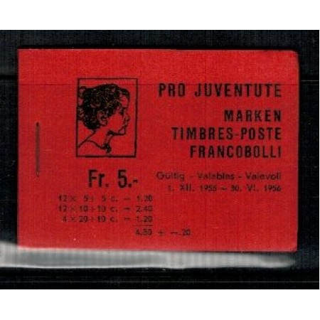 Elvetia 1955 - Pro Juventute, carnet filatelic MH0-40 neuzat Elvetia 1955 - Pro Juventute, carnet filatelic MH0-40 neuzat