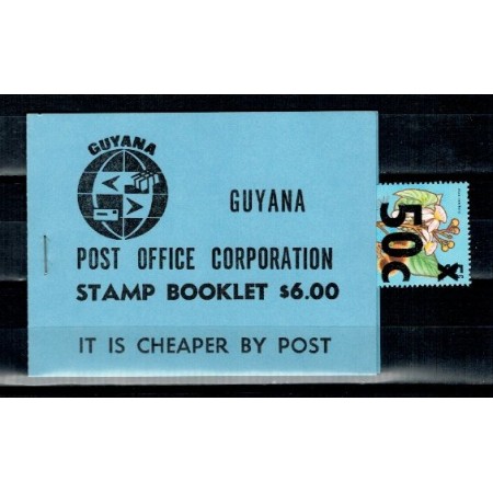 Guyana 1981 - Carnet filatelic, marci cu supratipar, neuzat Guyana 1981 - Carnet filatelic, marci cu supratipar, neuzat